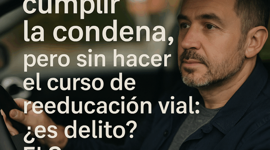 Conducir tras cumplir la condena, pero sin hacer el curso de reeducación vial: ¿es delito? El Supremo dice que no